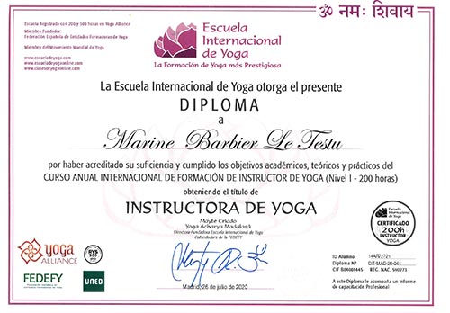 Instructeur de Yoga